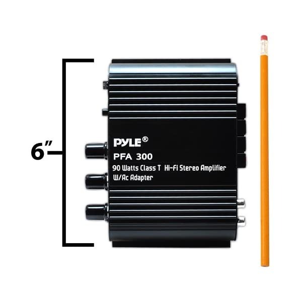 Pyle PFA300 90-Watt Class T Hi-Fi Stereo Amplifier with Adapter
