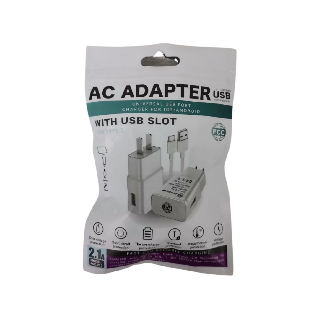 Cargador Tipo-C FCC-212 Bolsa