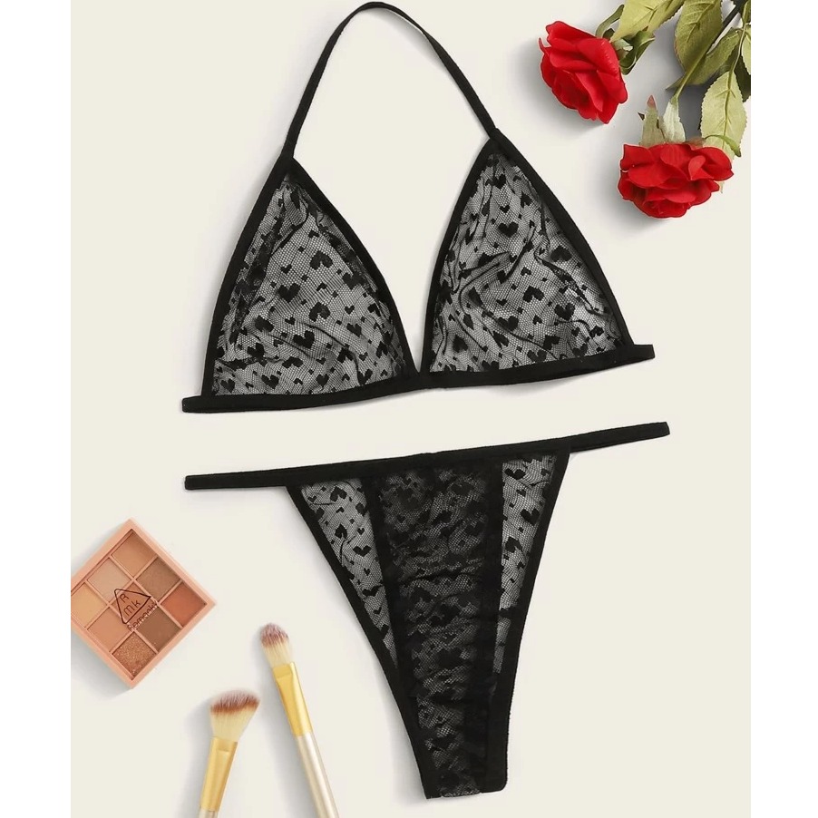 Herat print lingerie set