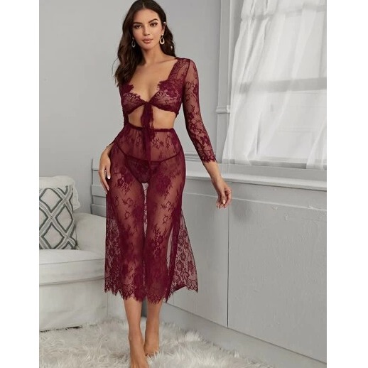 Long sleeve lingerie set & skirt (3pack)