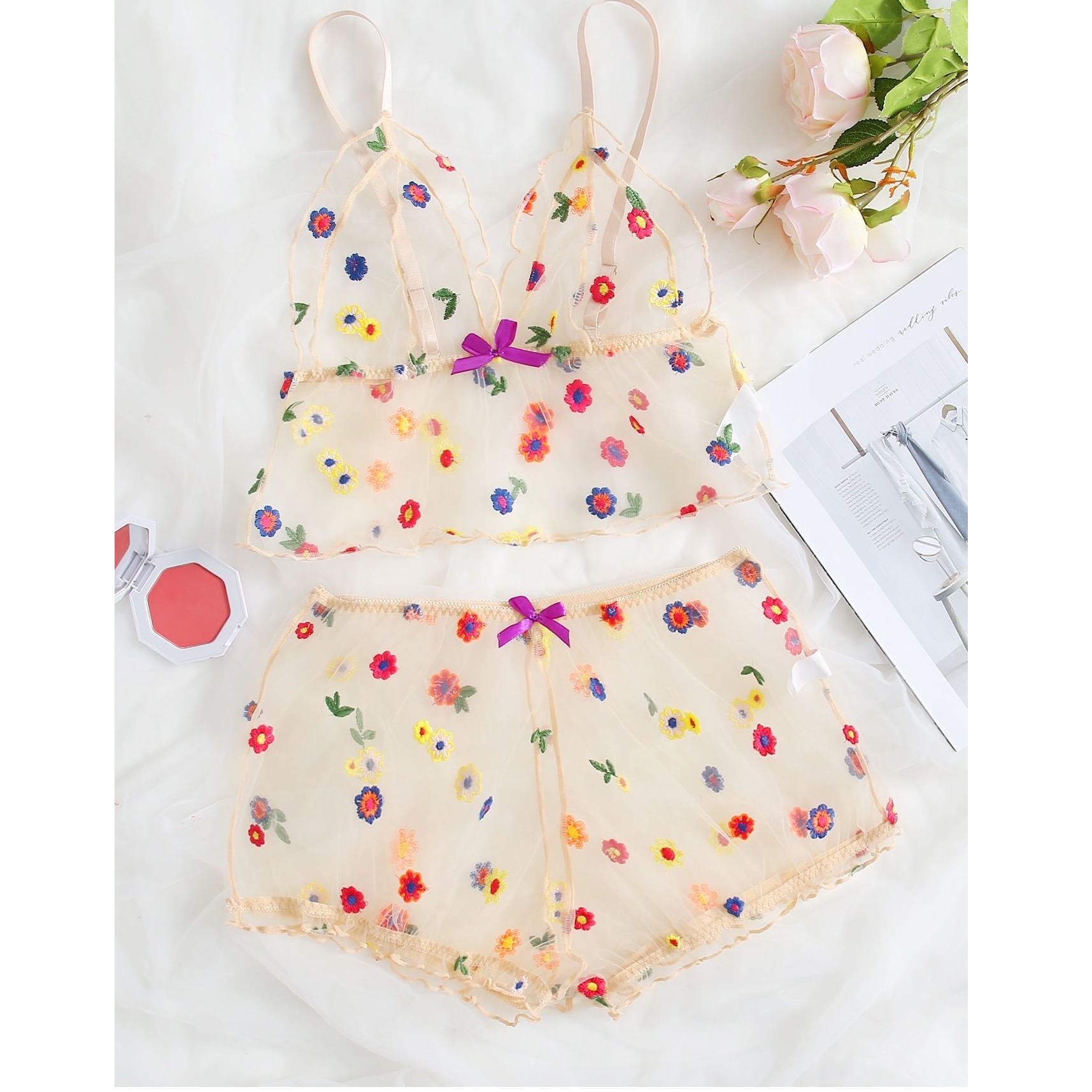 Floral Lingerie Set