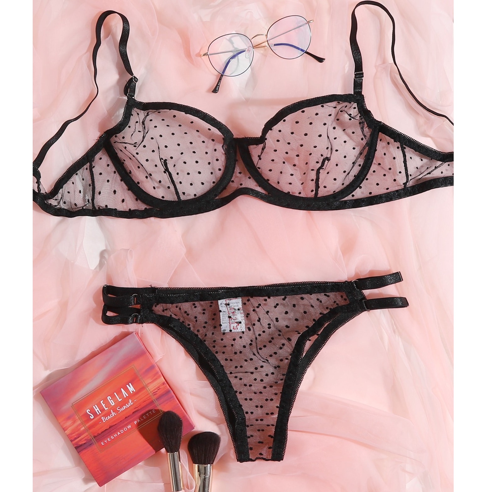 Mesh Underwire Lingerie Set