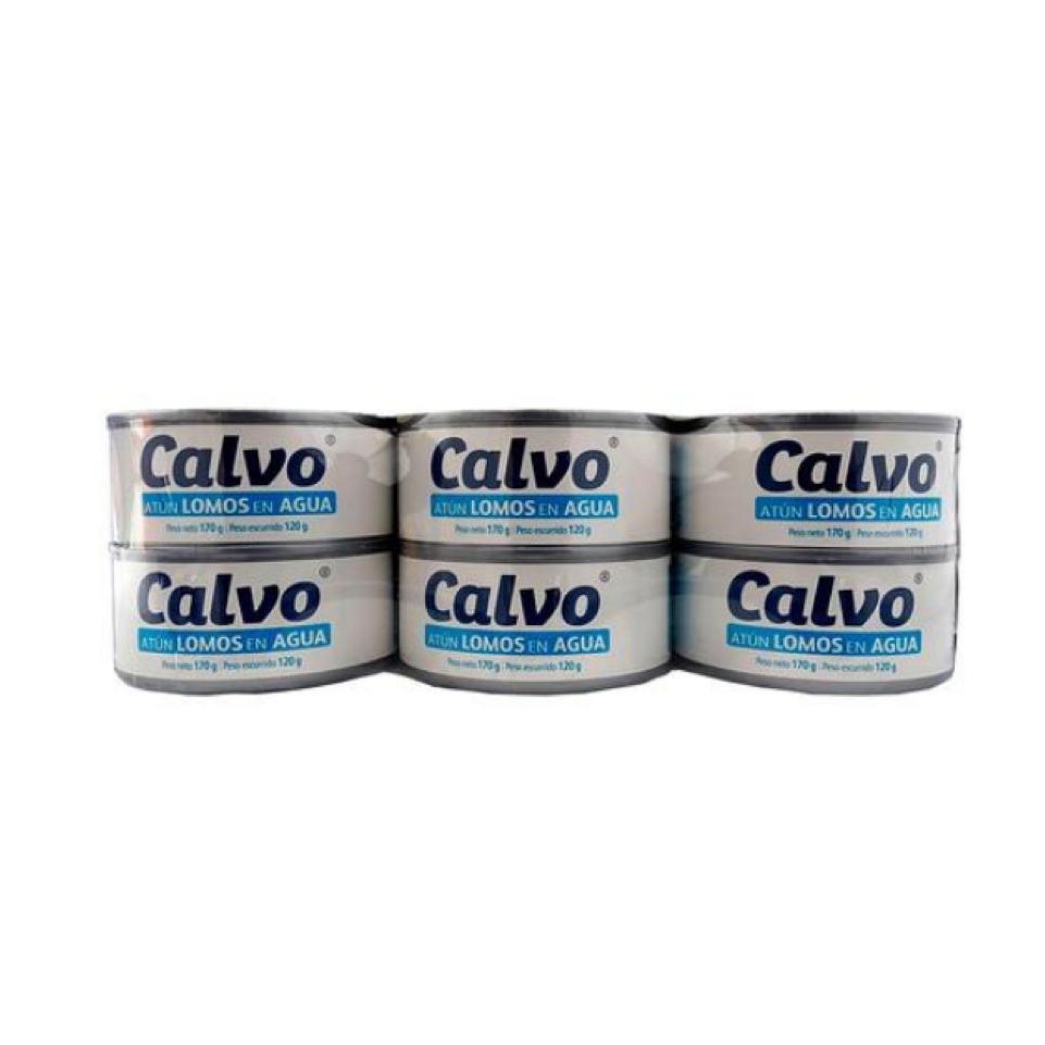 Atún lomos en agua calvo 6 UNI 170G