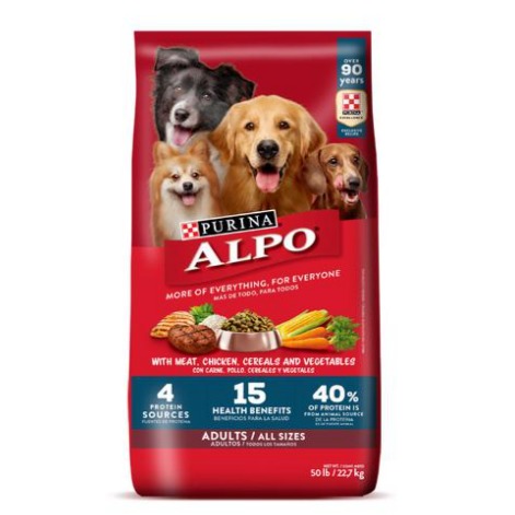 Comida para perro adulto Alpo 44 Lb