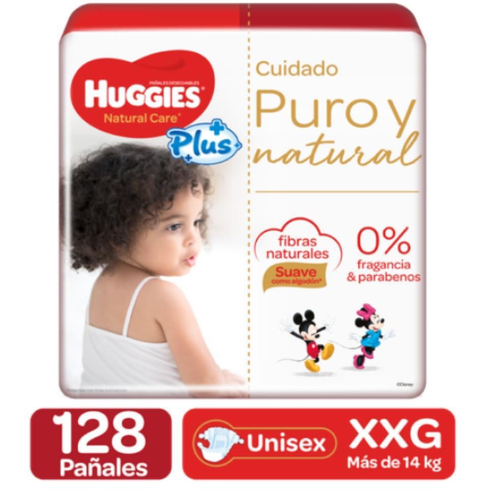 Pañales Huggies plus 128 UNI/ talla XXG