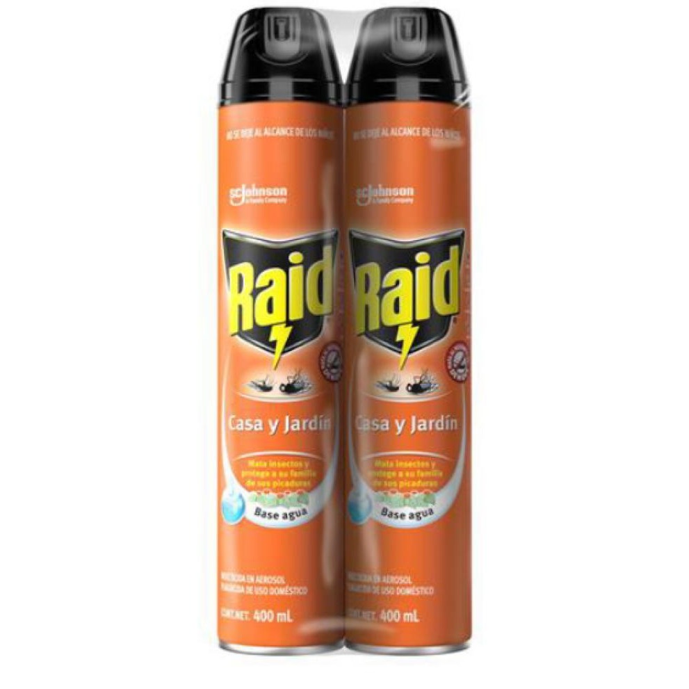 Insecticida para casa y jardín Raid 2 UNI / 400 ml