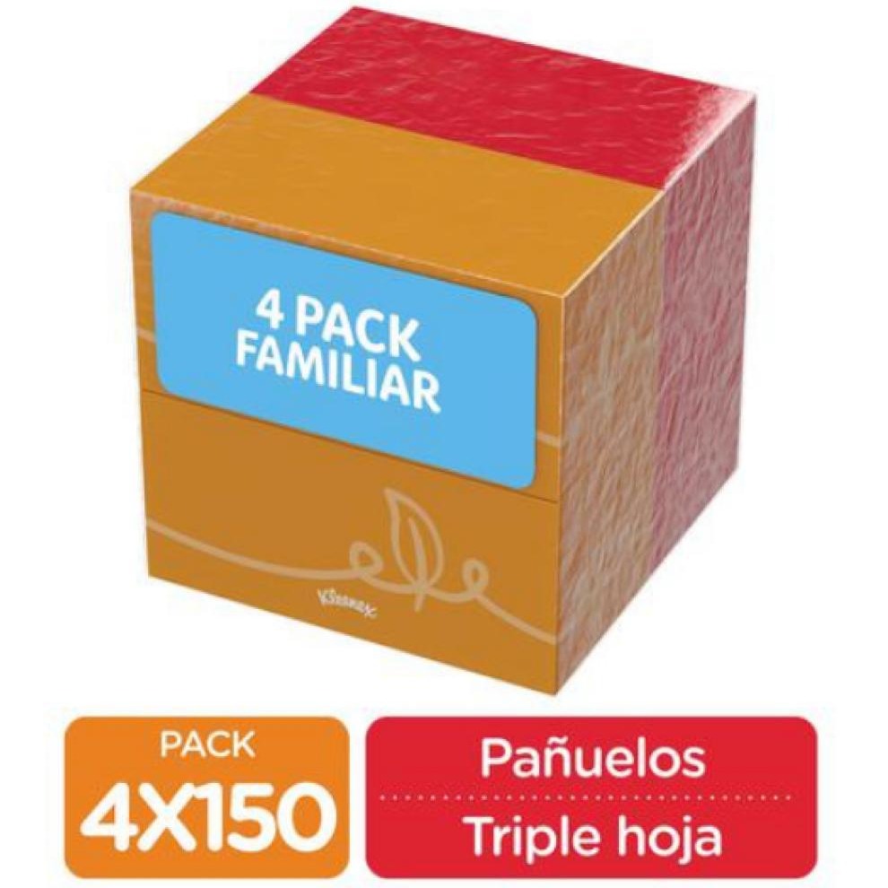 Pañuelos desechables Kleenex 4 pack / 150 hojas