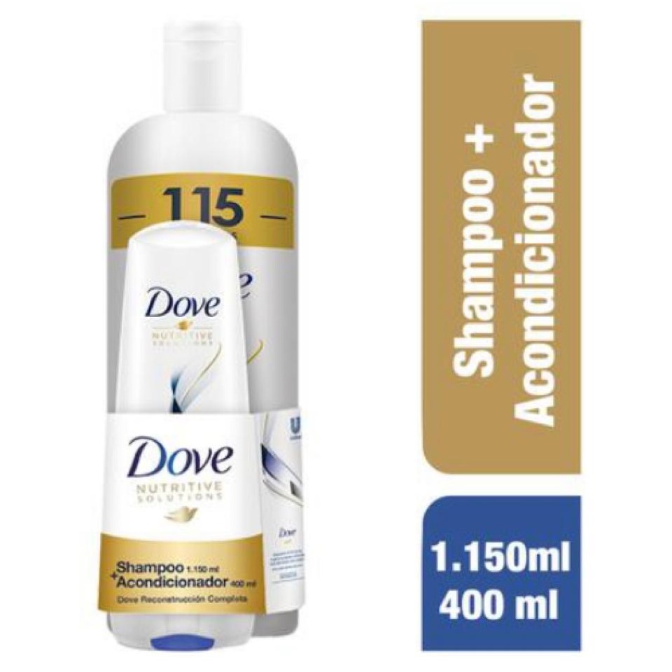 Shampoo 1.15 Lt + Acondicionador 400 ml Dove