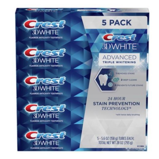 Crema dental white advance Crest 3D 5 UNI / 158 grs