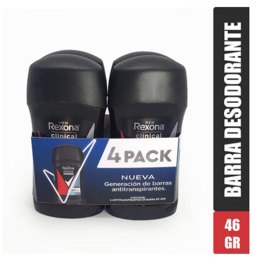 Desorodante de hombre Rexona Clinical 4 UNI / 46 grs