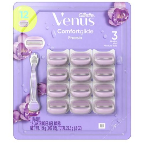 Razuradora Gillete Venus comfortglide Freesia + 12 recambios