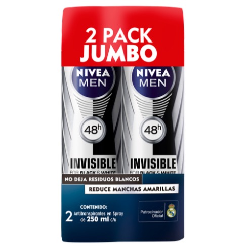 Desorodante para hombre en spray Nivea B&W 2 UNI / 250 ml