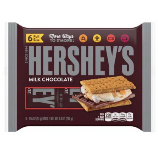 Chocolate con leche Hershey's 6 UNI / 43 grs