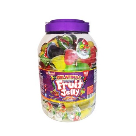 Gelatinas de sabores surtidos Fruit Jelly 160 UNI / 5.3 lbr