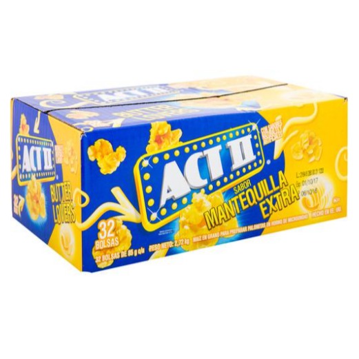 Palomitas de maíz de mantequilla Act II 32 UNI / 85 grs