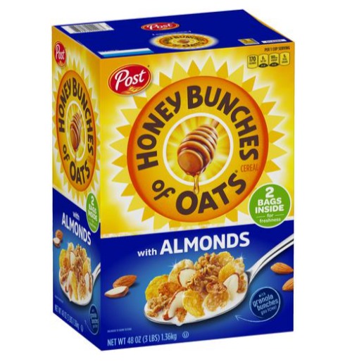 Cereal con almendras Honey Bunches of oats