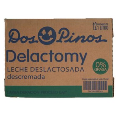 Leche deslactosada Descremada Dos Pinos 12 UNI / 1 Ltr