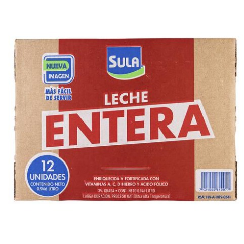 Leche Sula entera 12 UNI / 946 ml