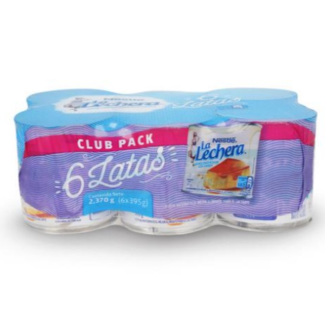 Leche condensada La Lechera 6 UNI / 395 grs