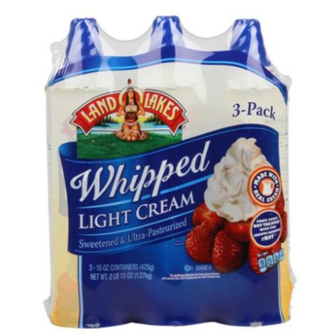 Crema batida light Land O' Lakes 3 UNI / 425 grs