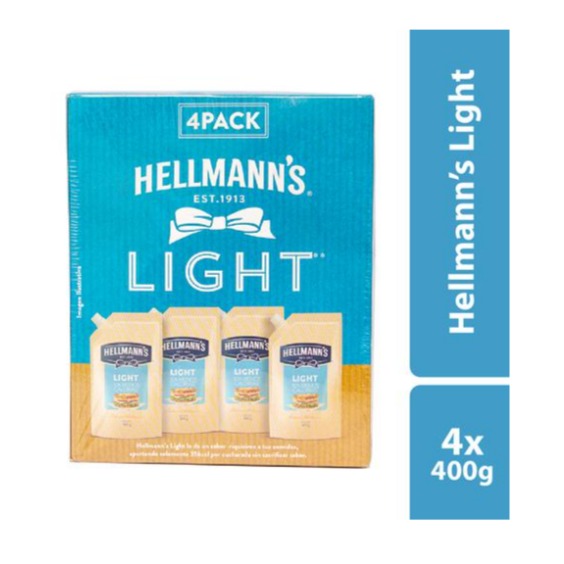 Mayonesa Light Hellmanns 4 UNI / 400 grs