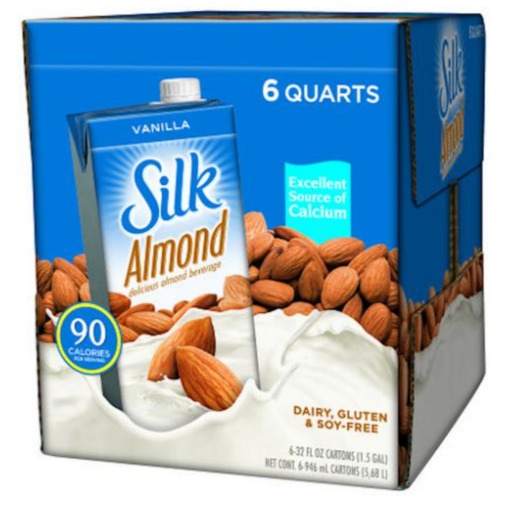 Leche de almendra sabor a vainilla Silk 6 UNI / 946 ml 