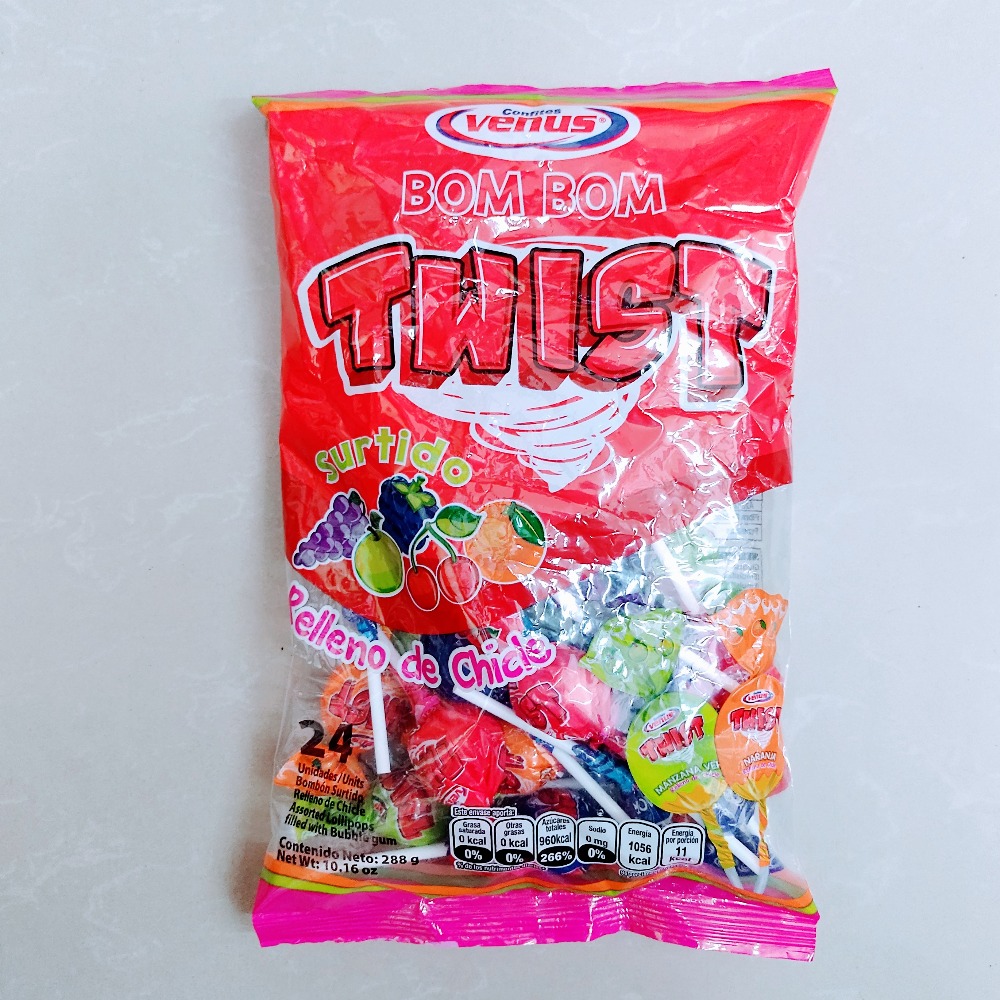 Bombón Twist surtido relleno de chicle Venus 24 uni