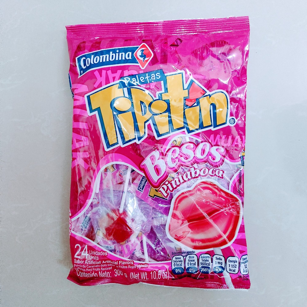 Paleta Tipitin besos pintaboca Colombina 24 UNI 
