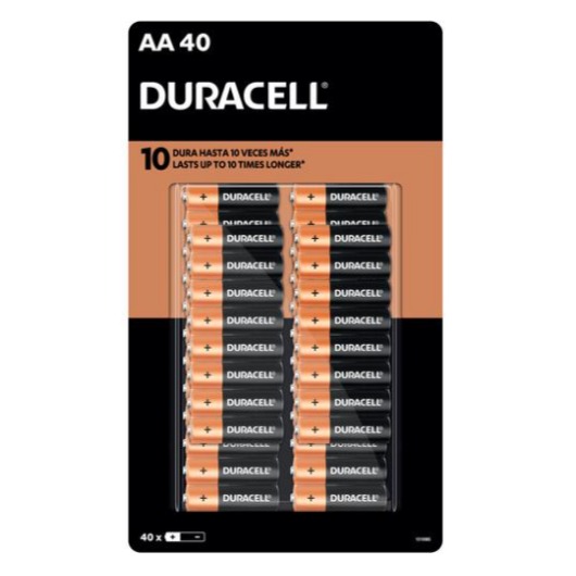 Baterías Alcalinas AA Duracell 40 uni
