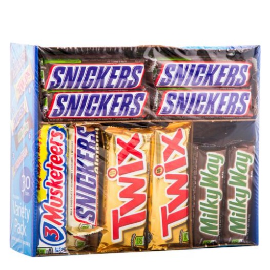 Barras de chocolates surtidas Mars 30 UNI 