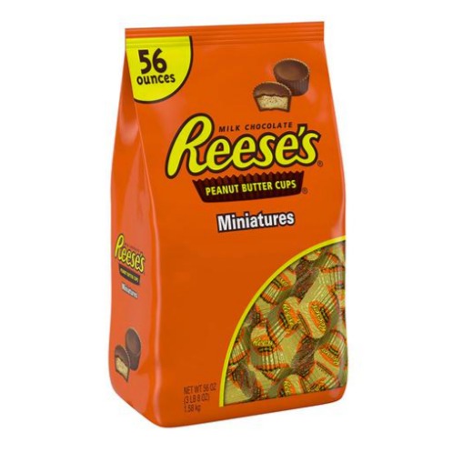 Chocolate con leche y mantequilla de maní Reese's miniaturas 1.58 Kg