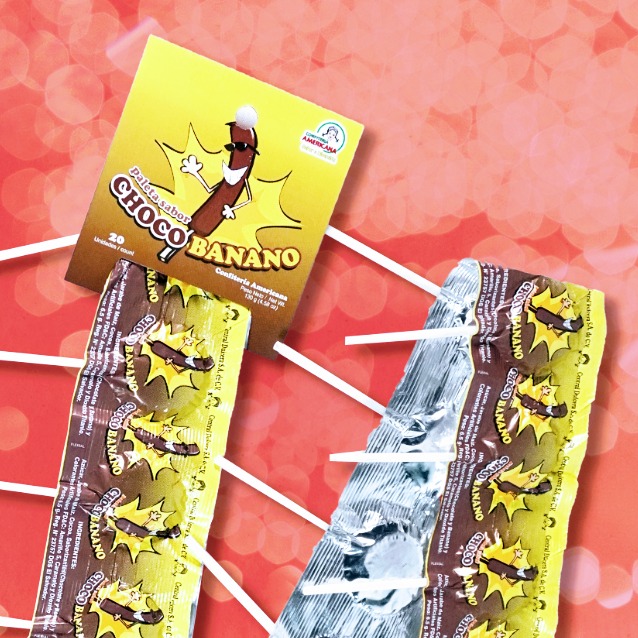 Paleta choco banano 20 UNI 