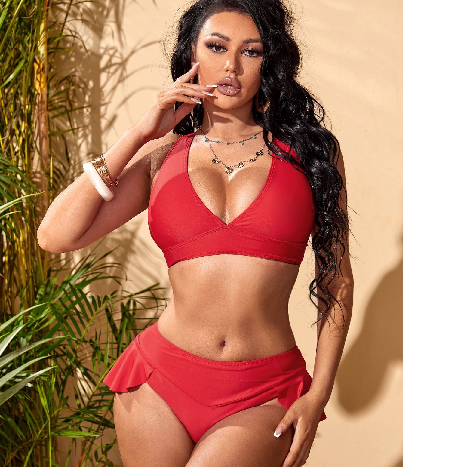 Ruffle Bikini Swimsuit