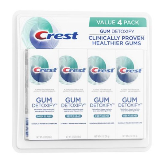 Crema dental Gum detoxify deep clean Crest 4 UNI / 116 Grs 