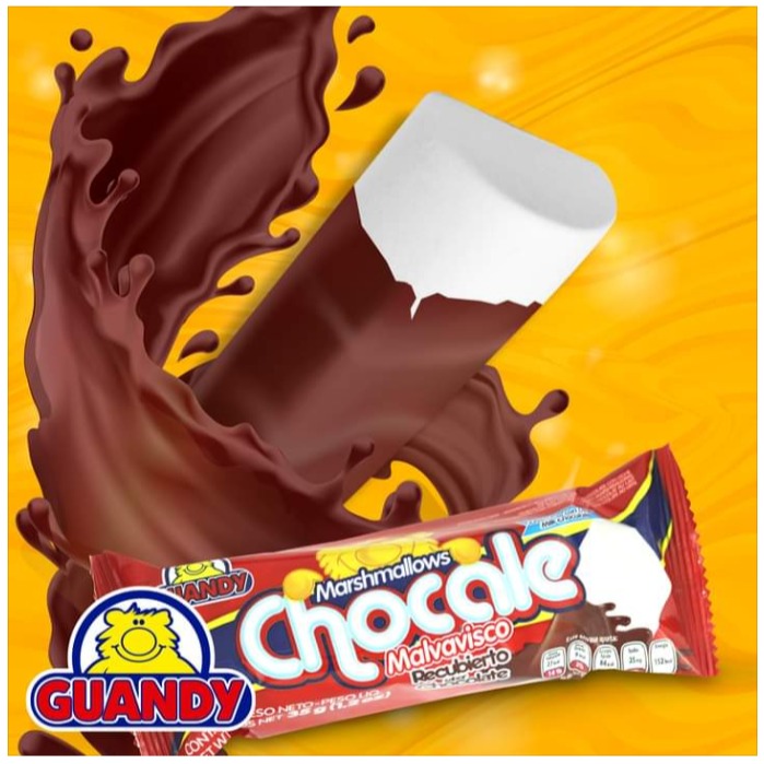 Malvavisco tira chocale 35 Grs / 10 UNI 