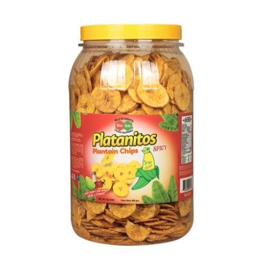 Tajaditas de plátano con chile Rica Sula 800 Grs