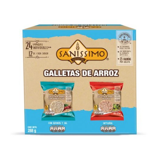 Galletas de arroz Sanissimo 24 UNI / 12 Grs