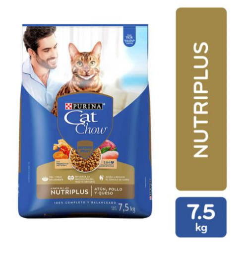 COMIDA PARA GATOS CAT CHOW NUTRIPLUS 7.5 KG