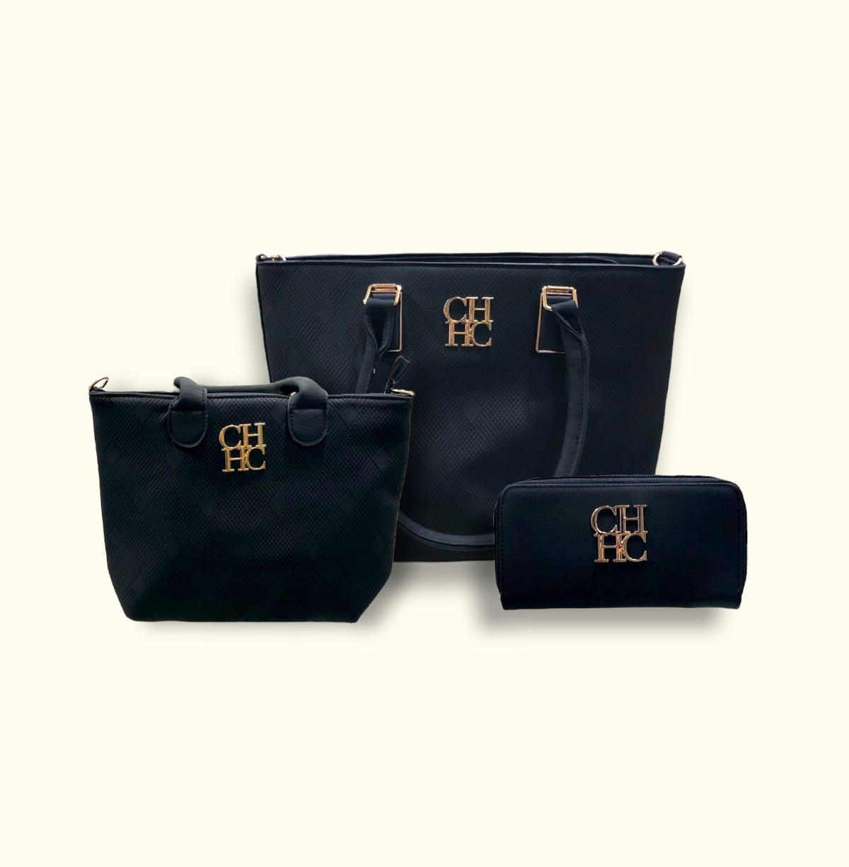 JUEGO DE CARTERA DE DAMA - CAROLINA HERRERA.