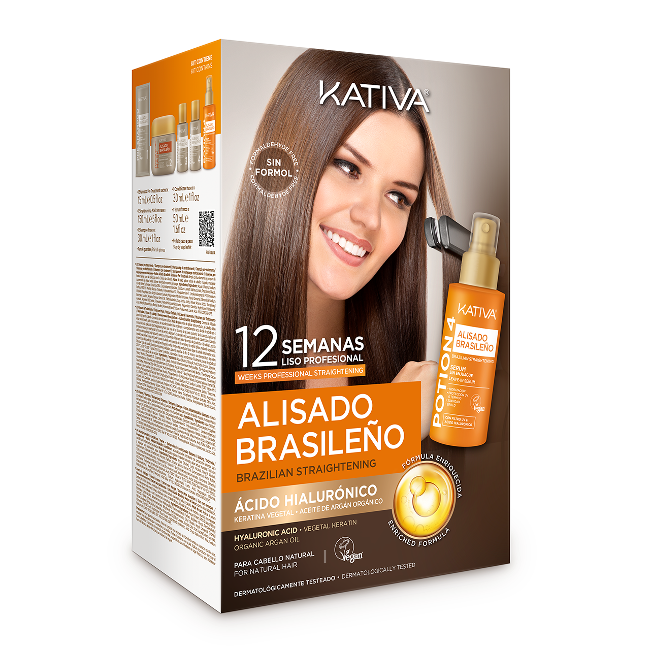 KERATINA VEGANA + ÁCIDO HYALURÓNICO PARA CABELLO NATURAL / NO PROCESADO PREMIUM KIT