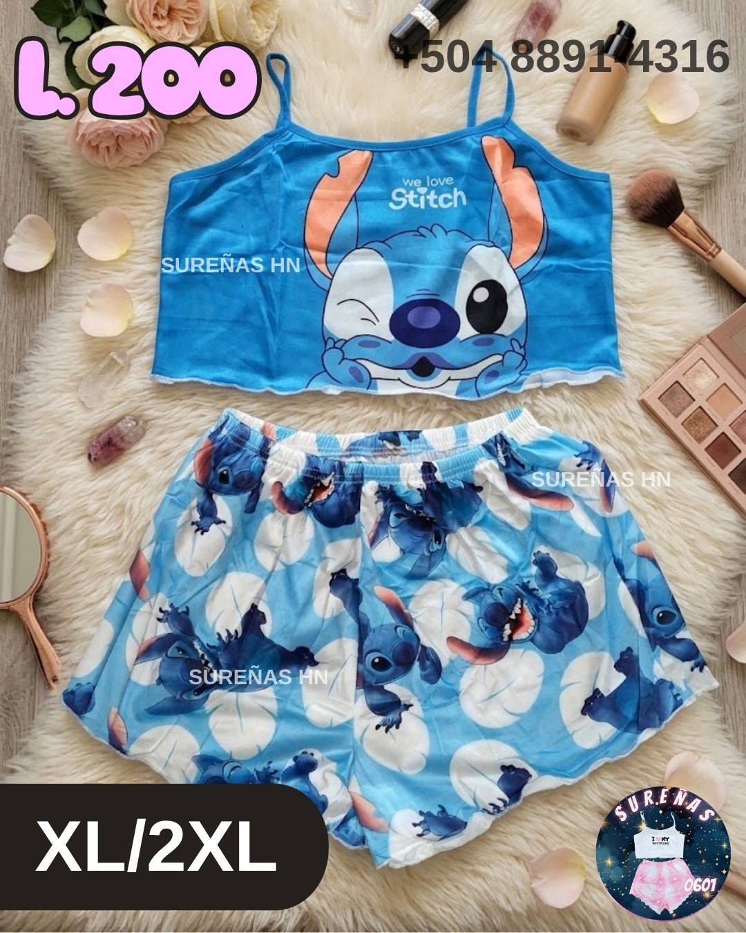 TALLA XL PIJAMA STITCH AZUL