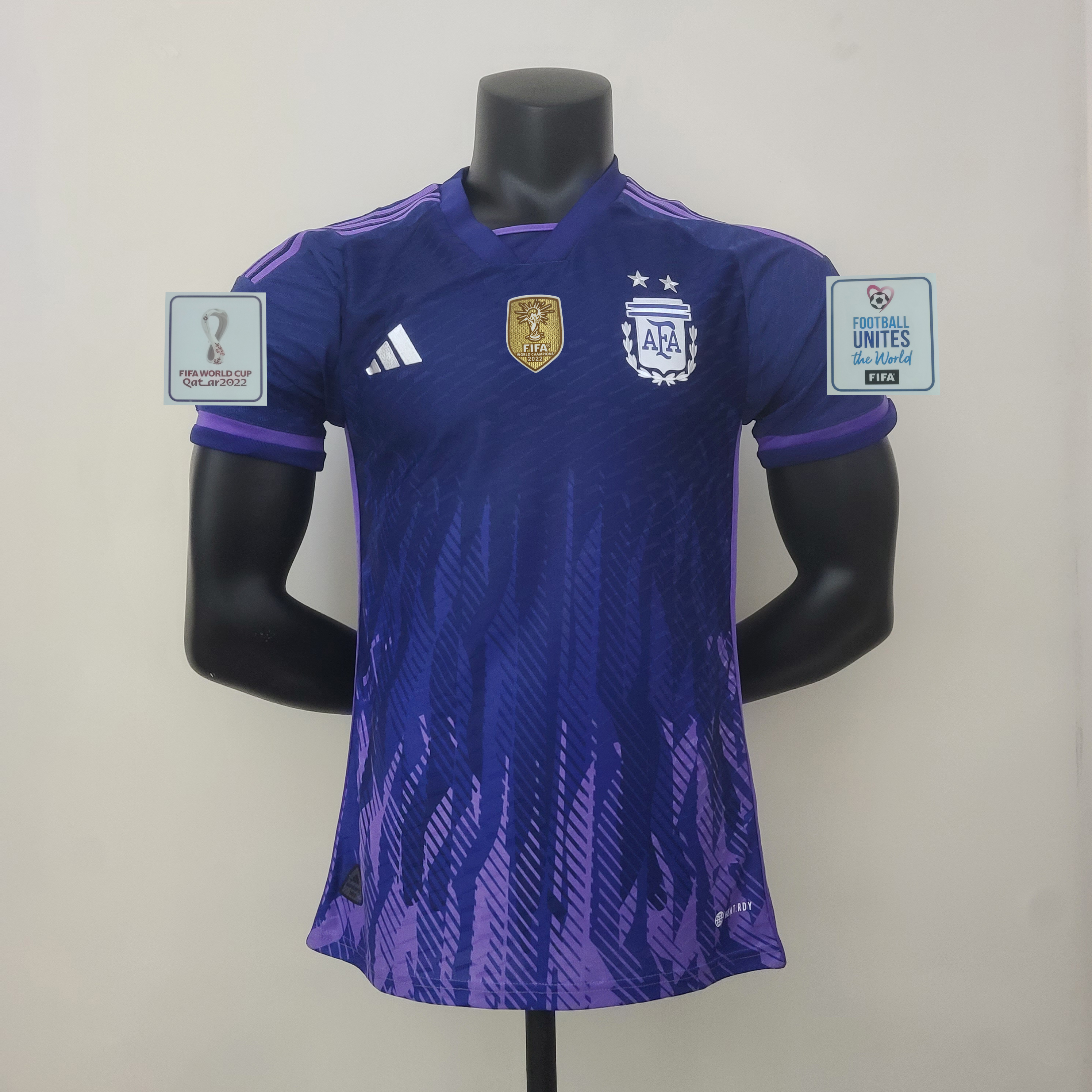 PLAYER VERSION ARGENTINA TRES ESTRELLAS JERSEY AWAY