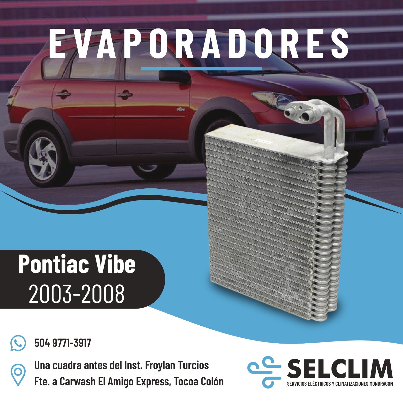 EVAPORADOR PONTIAC VIBE