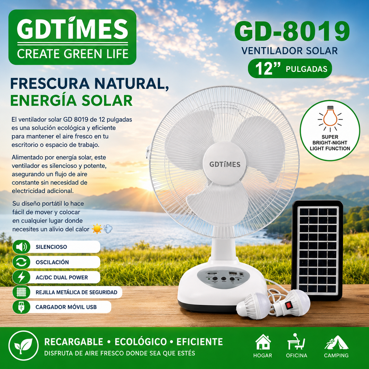 VENTILADOR SOLAR 